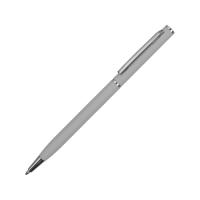 Ручка металлическая шариковая Атриум с покрытием софт-тач, средний серый
