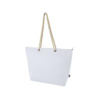 Panama пляжная эко-сумка-холодильник из переработанного материала, с ручками-шнурками 23L, белый