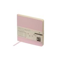 Скетчбук Sketch &amp; Art в мягком переплете 145х145 мм, 100 л. бежевой бумаги 100 гр. , розовый