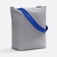Шопер B5, серый с широкими синими ручками