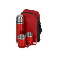 Набор Походный с чехлом: термос, 2 кружки, красный