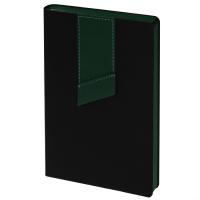 Ежедневник Bookmark, недатированный, черный с зеленым