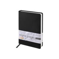 Ежедневник с каменной бумагой недатированный А5 Carrara, черный