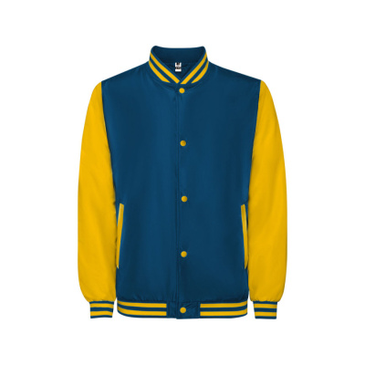 Бомбер утепленный California унисекс, кобальтовый/золотисто-желтый (размер XS)