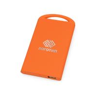 Портативное зарядное устройство Shine с зеркальной гравировкой, 4000 мА·ч, оранжевый