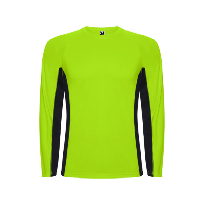 Футболка Shanghai мужская с длинным рукавом, неоновый зеленый/черный