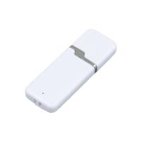 Флешка промо прямоугольной формы c оригинальным колпачком, 64 Гб, белый