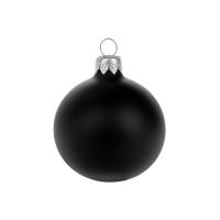 Стеклянный шар черный матовый, заготовка шара 6 см, цвет 83, матовый