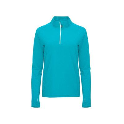 Толстовка с воротом на молнии женская Melbourne, бирюзовый (размер S)