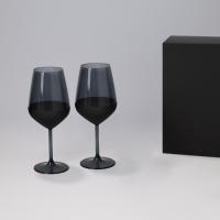 Подарочный набор 2 бокала для вина Блэк Эдишн (Black edition) в черной коробке