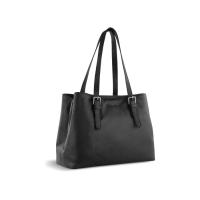 Сумка женская BUGATTI БЕЛЛА | BELLA, чёрная, воловья кожа/полиэстер, 33х14х25 см