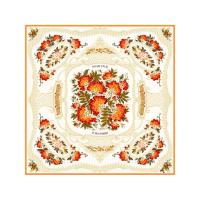 Платок Тагильский поднос, молочный