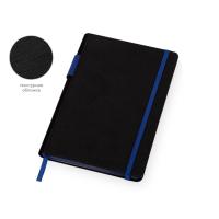 Бизнес блокнот Bossy с цветным срезом, твердая обложка, 128 листов, черный и синий
