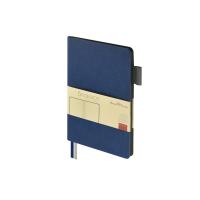 Блокнот А5 Boston, синий с серым срезом
