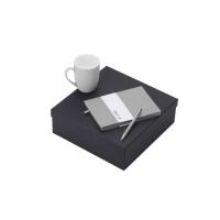 Подарочный набор с блокнотом С1, металлической ручкой и кружкой, серый