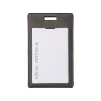 Вертикальный чехол для пропуска из экокожи Alicante, темно-серый