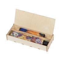 Набор: платок, складной зонт Ренуар. Терраса, синий/желтый