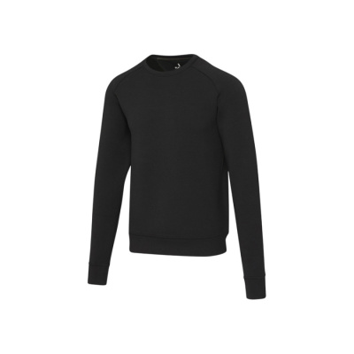Yukon унисекс интерлок спортивный свитер с круглым вырезом - Сплошной черный (размер XS)