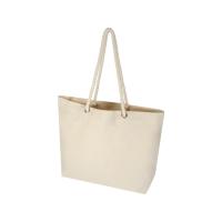 Florida пляжная эко-сумка из переработанного материала, сертифицированного по стандарту GRS, плотностью 270 г/м² 18L - Натуральный / Натуральный