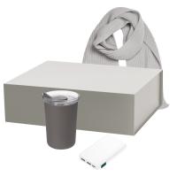 Подарочный набор Strada, Ancor, Forges, серый (термокружка, аккумулятор, шарф)