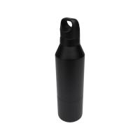 Изолированная бутылка из переработанной нержавеющей стали Odessy объемом 600 мл, сплошной черный