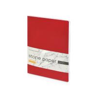 Тетрадь с каменной бумагой А5 Carrara 40 л. , линейка, бордовый