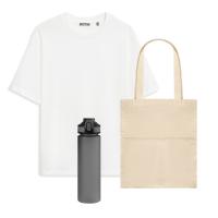 Набор с одеждой RUST (футболка, бутылка, шоппер), белый/серый, 3XL/4XL