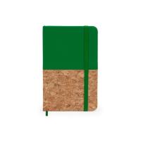 Блокнот А6 Ирис с комбинированной обложкой, натуральный/зеленый