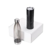 Подарочный набор с термокружкой и бутылкой Water cross,  черный