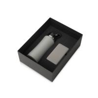 Подарочный набор с бутылкой для воды и повербанком С2, 10000 мА·ч, серый