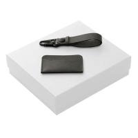 Подарочный набор Long River: картхолдер, ремешок для ключей (без лого Long River), белая коробка