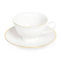 Чайная пара с золотой каймой, 200мл