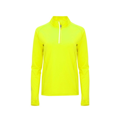Толстовка с воротом на молнии женская Melbourne, неоновый желтый (размер S)