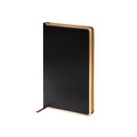 Ежедневник недатированный A5 Chelsea, черный (золотистый кант и срез)