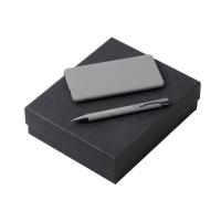 Подарочный набор c ручкой и повербанком 5000 мА·ч, серый