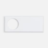 Лейбл из ПВХ с вырубкой «Круг», белый