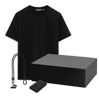 Набор с одеждой KRIS (футболка, аккумулятор, кабель-ланьярд), черный, XL