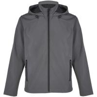 Куртка софтшелл с капюшоном мужская Race Men, темно-серая