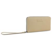 Кошелёк женский BUGATTI ЭЛЬЗА | ELSA, с защитой данных RFID, песочного цвета, воловья кожа/полиэстер, 18, 7х2х10 см