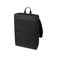 Рюкзак Rise для ноутбука с диагональю экрана 15, 6 дюйма, изготовленный из переработанных материалов согласно стандарту GRS - сплошной черный