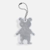 Пешеходный светоотражатель с цепочкой «Мишка», белый