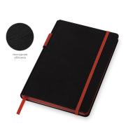 Бизнес блокнот Bossy с цветным срезом, твердая обложка, 128 листов, черный и красный