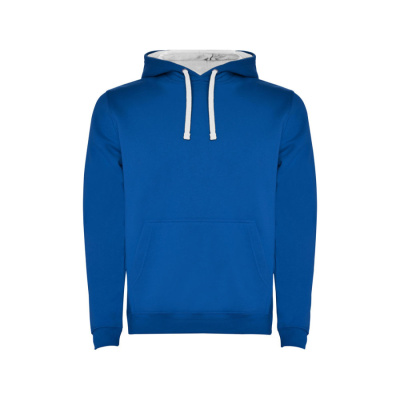 Толстовка с капюшоном Urban мужская, королевский синий/белый