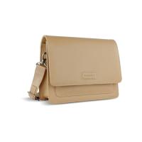 Сумка через плечо женская BUGATTI Elsa, песочного цвета, воловья кожа/полиэстер, 25х8, 5х20 см