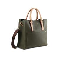 Сумка-портфель женская BUGATTI Ella, оливковая, полиуретан, 30х11, 5х28 см