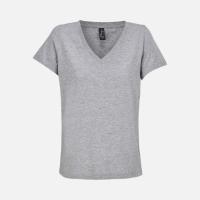 Футболка женская Regent Women с V-образным вырезом, серый меланж