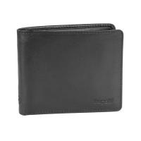 Портмоне BUGATTI Primo, чёрное, натуральная воловья кожа, 11х1, 5х9 см