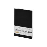 Тетрадь с каменной бумагой А5 Carrara 40 л. , линейка, черный