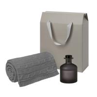 Подарочный набор Mizu, Fado, серый (диффузор, плед)