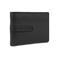 Портмоне BUGATTI Bomba, с защитой данных RFID, чёрное, кожа/полиэстер, 12, 5х2х9 см